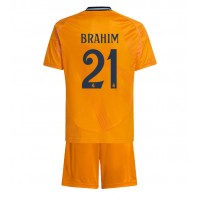 Camisa de Futebol Real Madrid Brahim Diaz #21 Equipamento Secundário Infantil 2024-25 Manga Curta (+ Calças curtas)